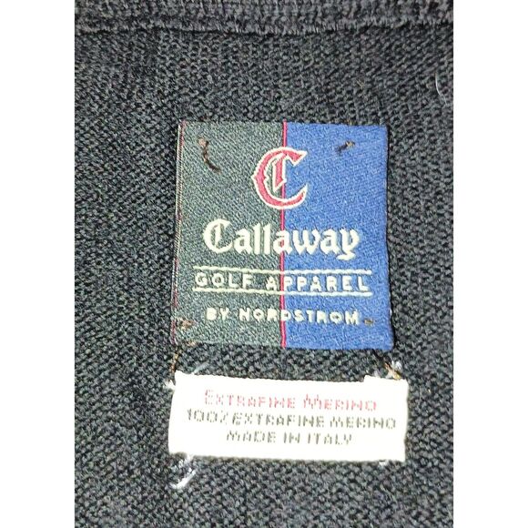 GALLAWAY Golf Apparel by Nordstrom:  Black 100 % Extra Fine Merino Wool Vest - Picture 5 of 5